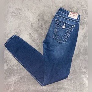 True Religion Women's Dark Blue Skinny Jeans